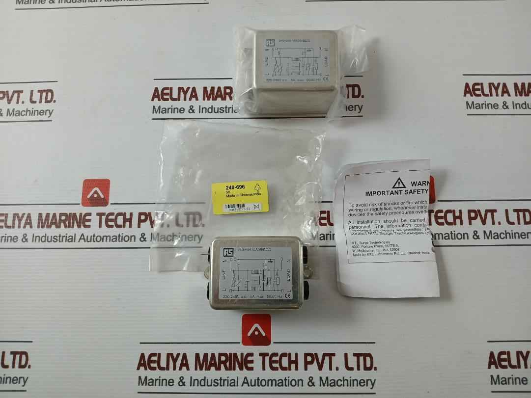 Rs 240-696 Chassis Mount Rfi Filter 5A Max 50/60 Hz