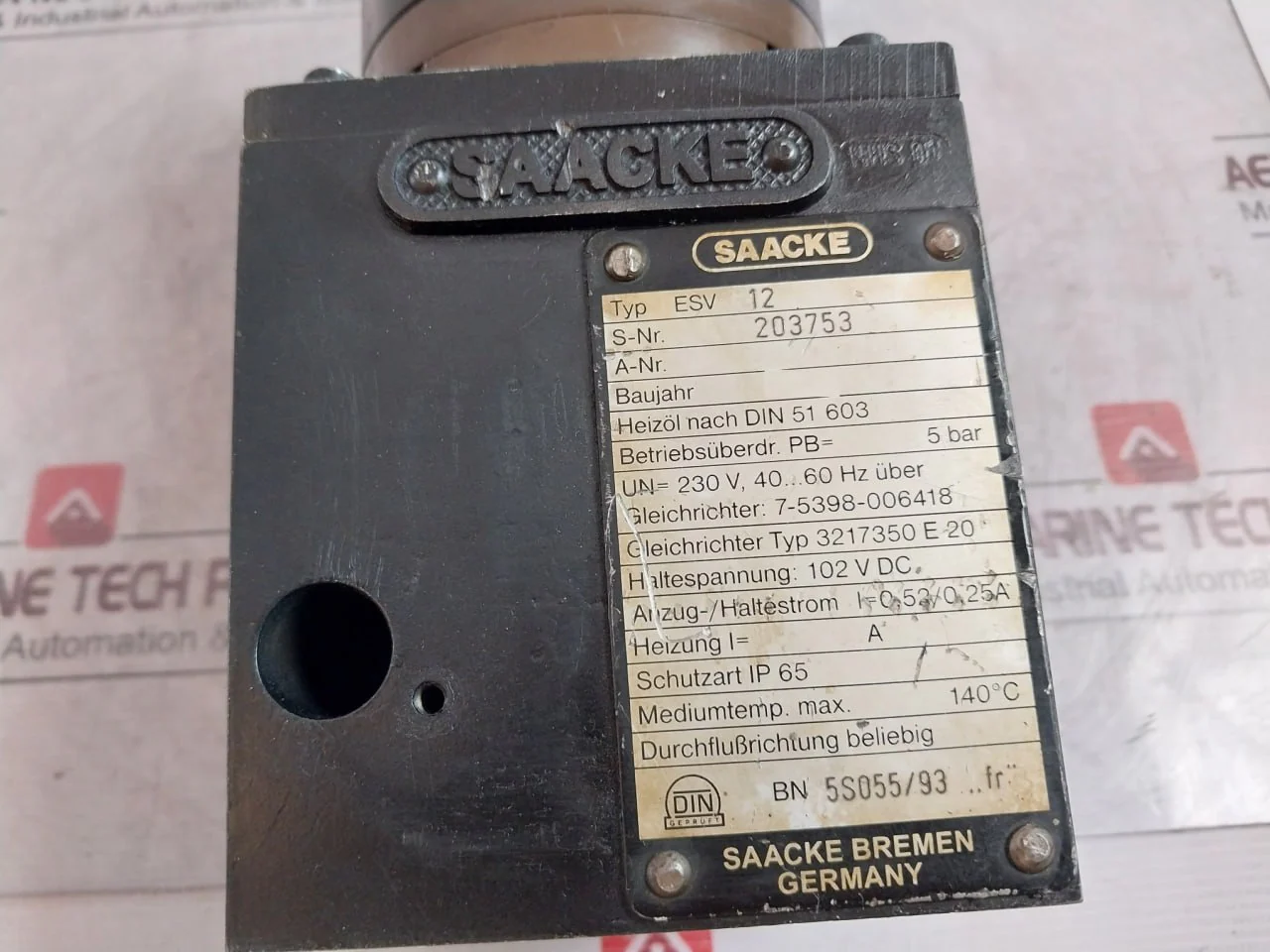 Saacke Esv 12 Electro Magnetic Valve 7-5398-006418 230V 40...60 Hz Uber - Image 7