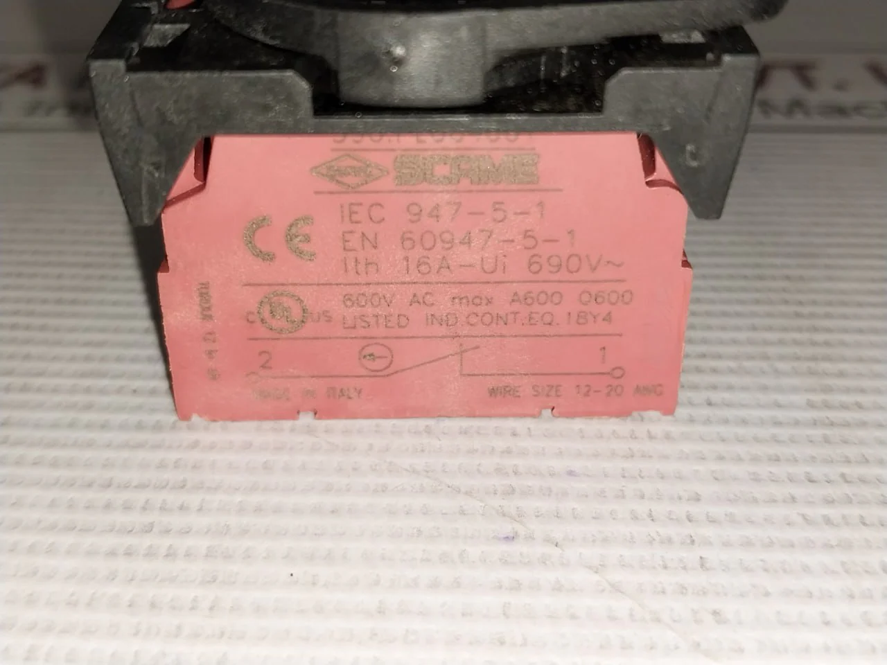 Scame 590.Sc250 Mushroom Head Operator Stop Push Button Switch 600V Ac Max - Image 17