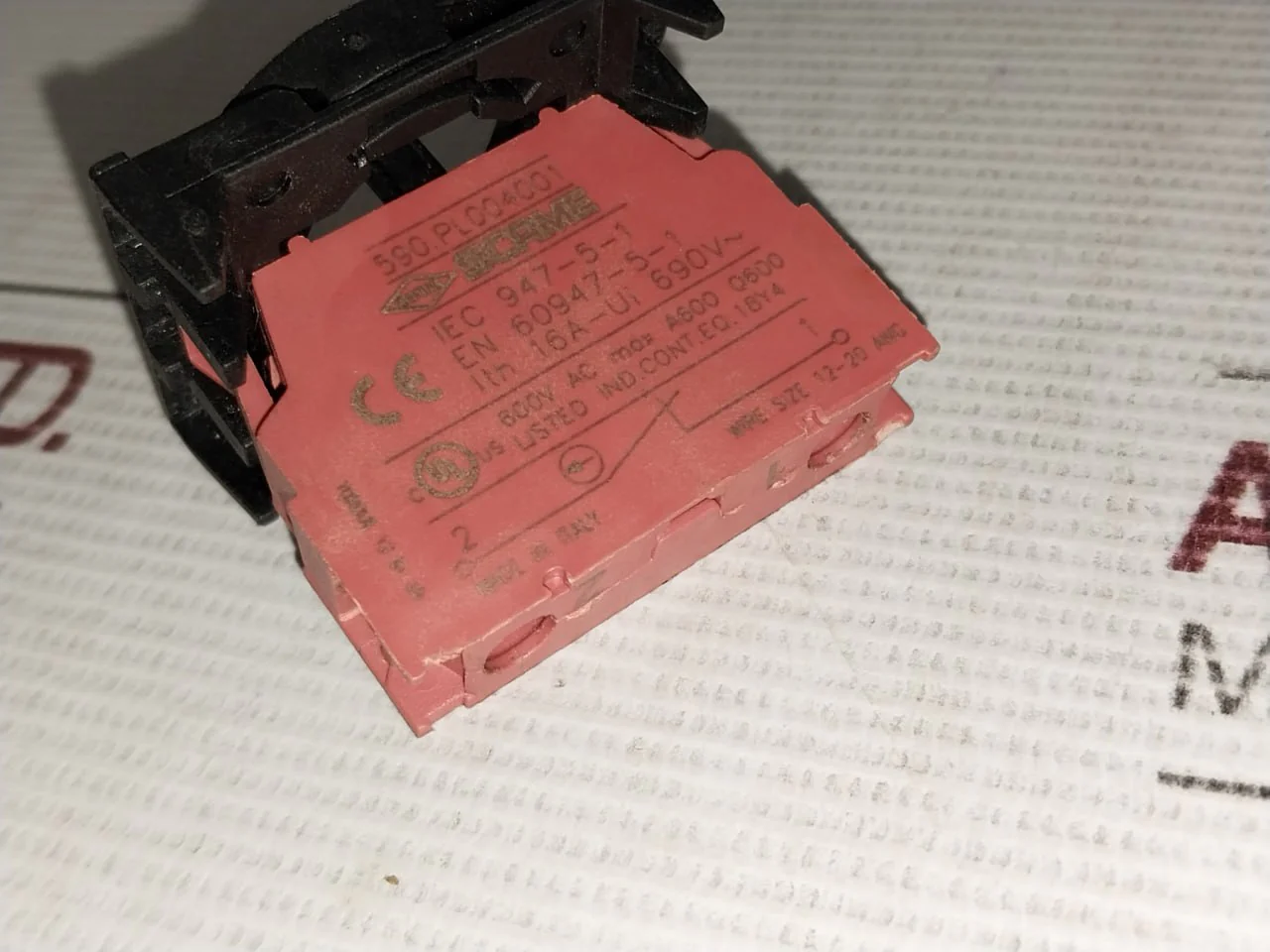 Scame 590.Sc250 Mushroom Head Operator Stop Push Button Switch 600V Ac Max - Image 18