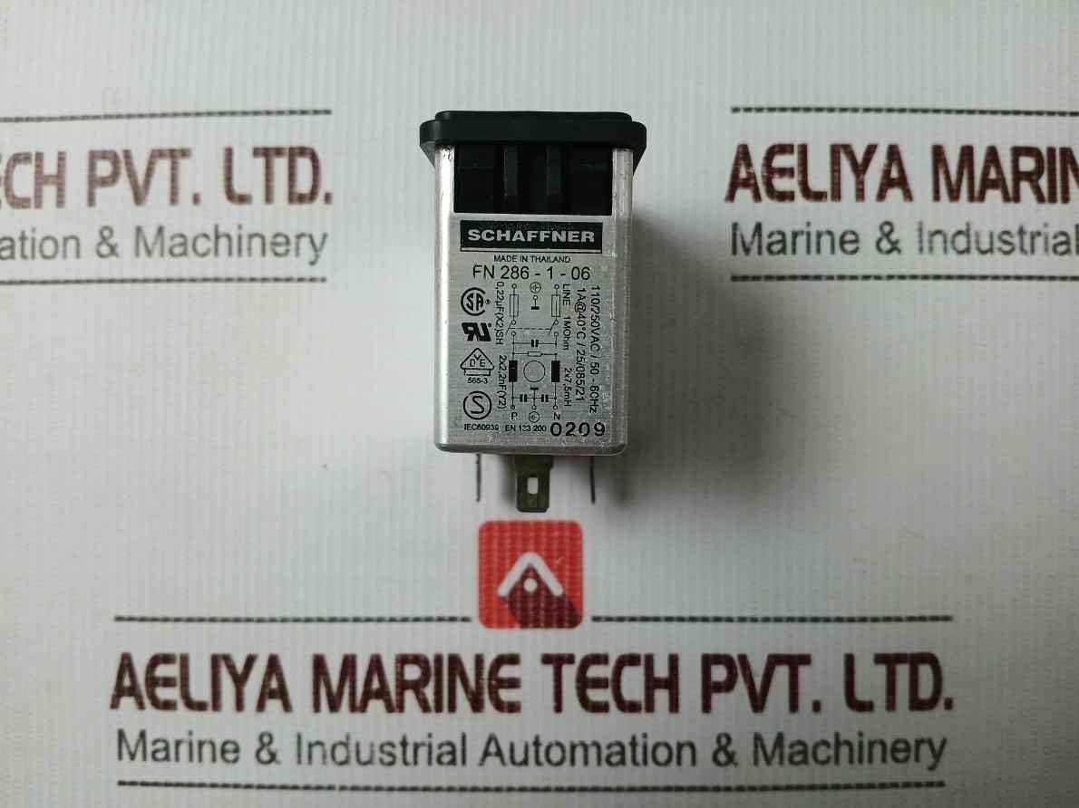 Schaffner Fn 286-1-06 Compact Filtered Power Entry Module 1A 250Vac - Image 4