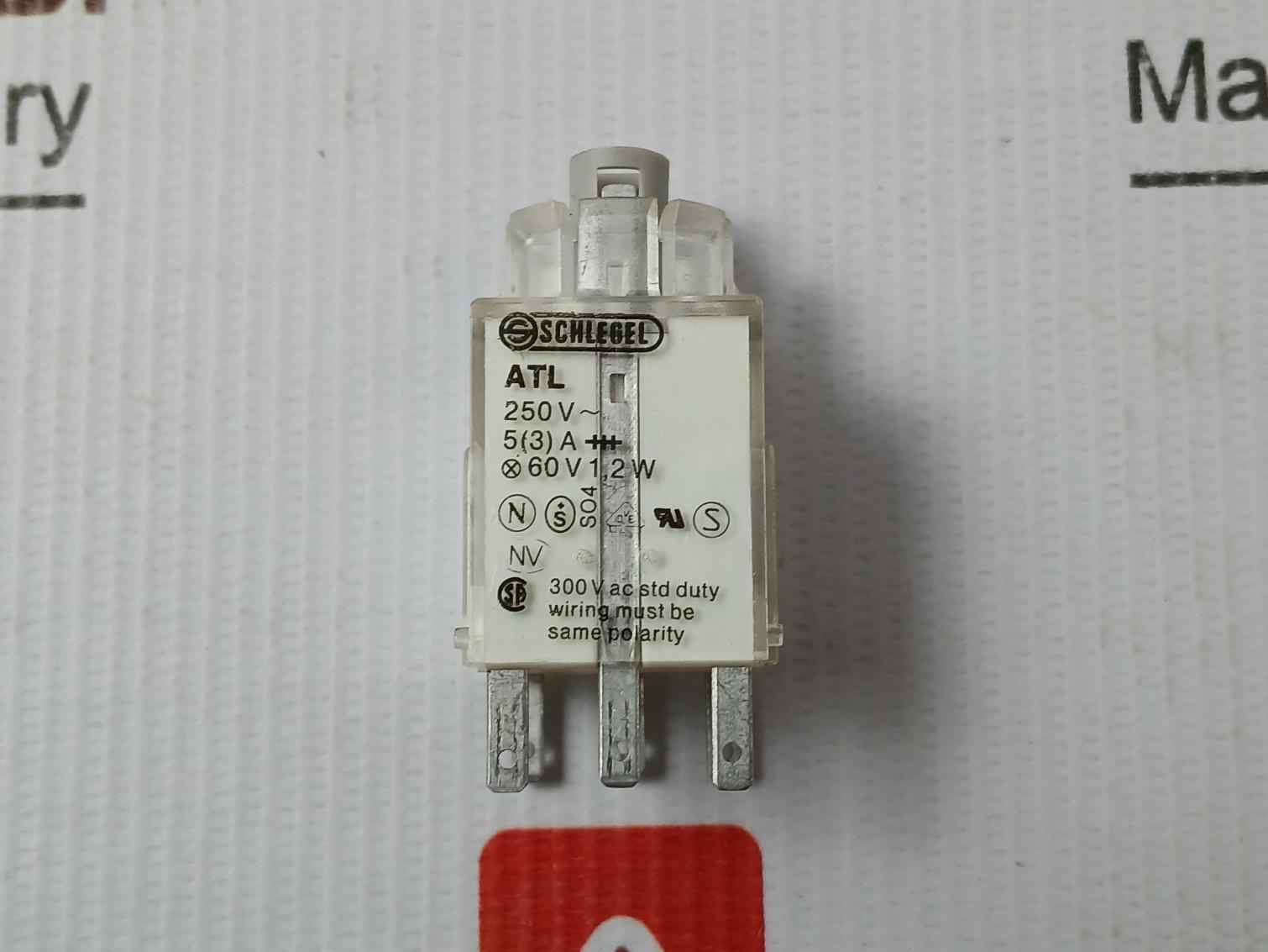 Schlegel Atl Button Switch Terminal Contact Module 300V Ac - Image 2