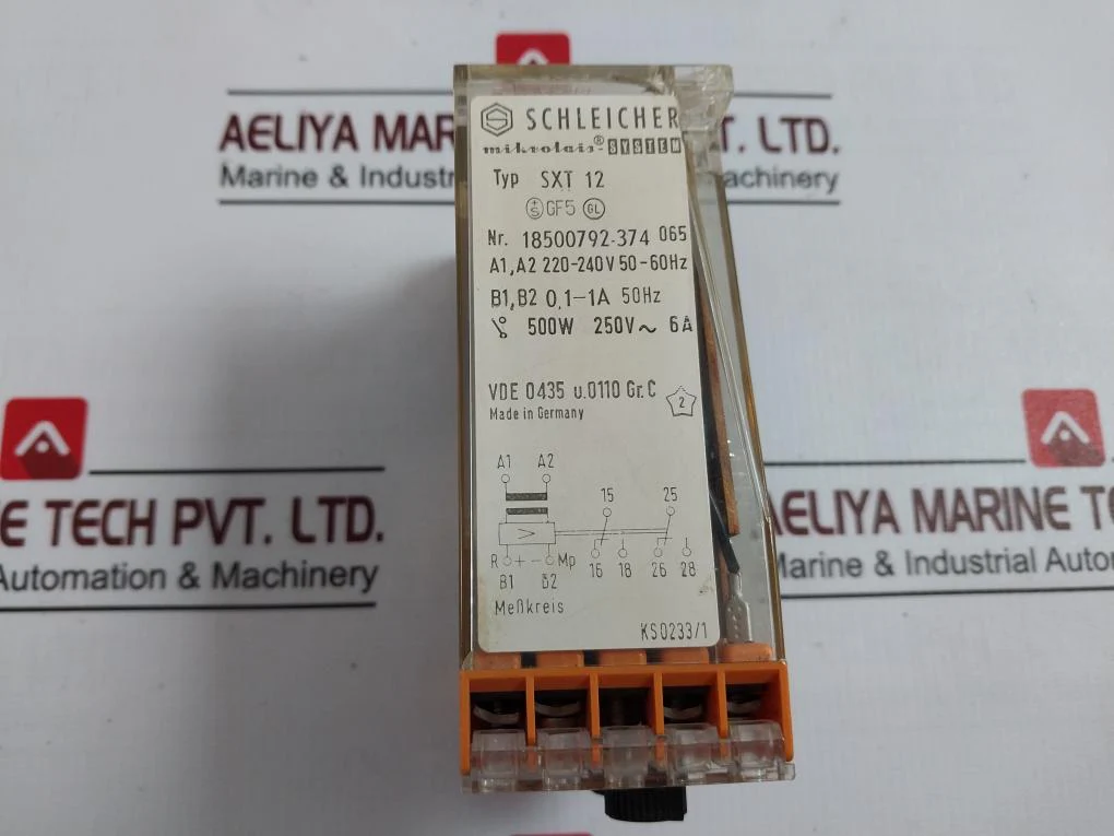 Schleicher SXT 12 Current Measuring Relay 220-240V 50-60HZ 500W 250V-6A 0.1-1A - Image 5