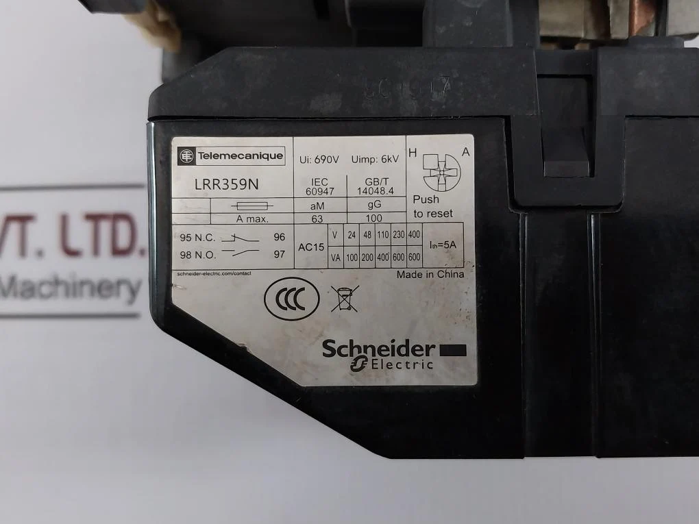 Schneider Donga Dmc 65 Magnetic Contactor With Lrr359N Thermal Overload Relay - Image 9