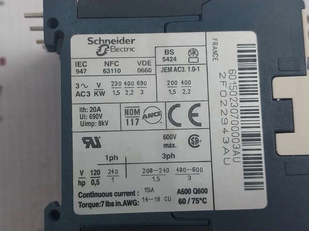 Schneider Electric Lc1K06015P7 Contactor Tesys 690V - Image 4