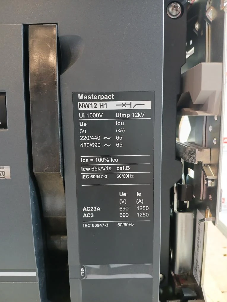 Schneider Electric Nw12 H1 Masterpact Nw Circuit Breaker 690V-ac-50/60Hz 1000V - Image 6
