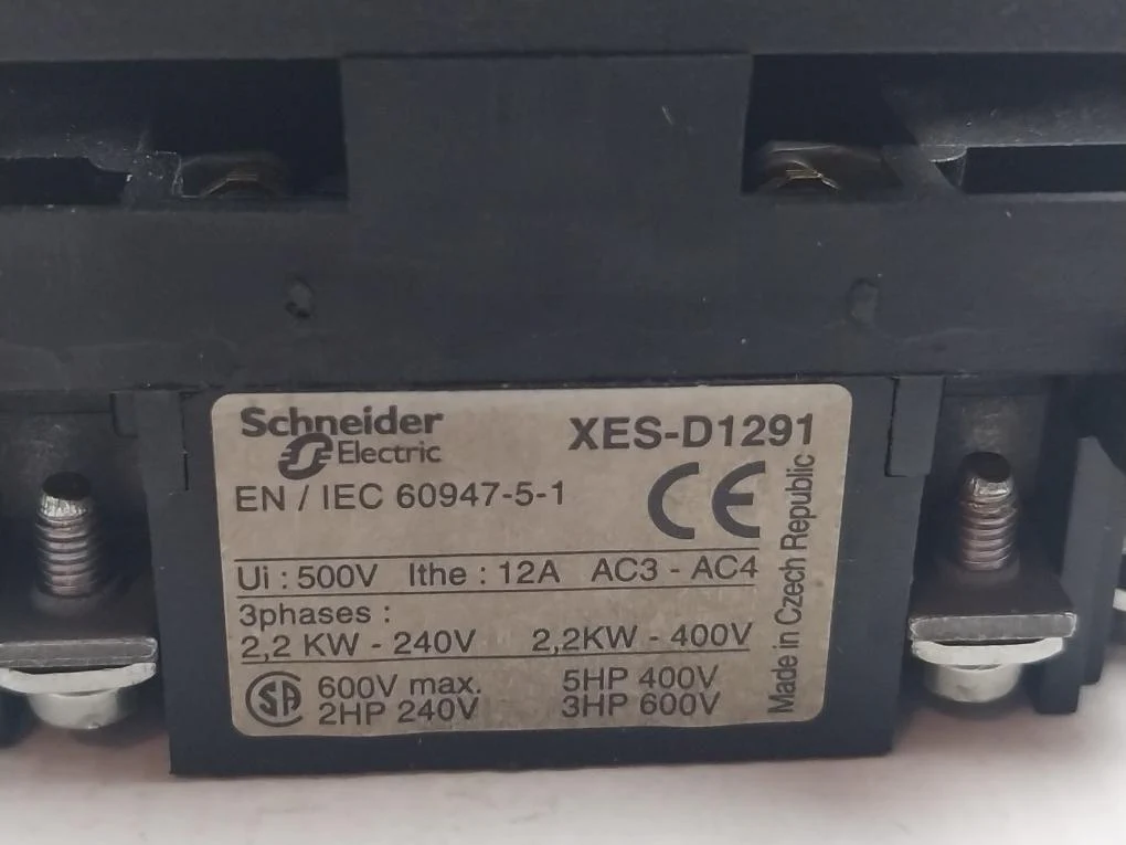 Schneider Electric Xes-d1291 Contact Block 3Phase 12A/500V - Image 4