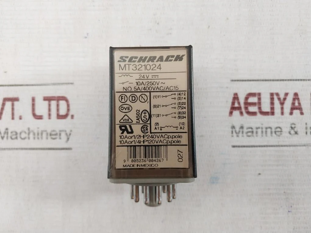 Schrack Mt321024 Multimode Power Relay 24Vdc 10A 250Vac 3Pdt - Image 5