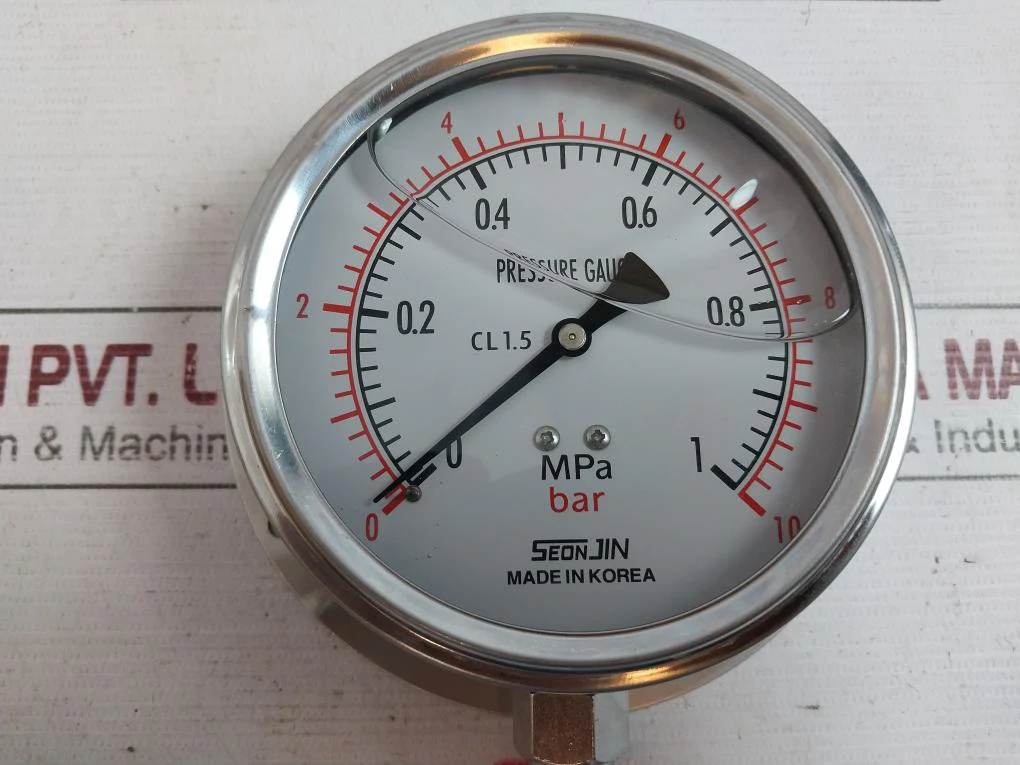 Seonjin 0-1 Mpa Pressure Gauge 0-10 Bar Ks B 5305 - Image 7