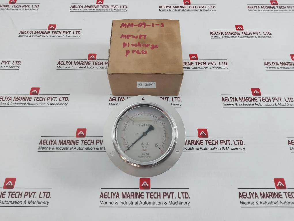 Seonjin Oil100*Bd Pressure Gauge 15.0Mpa Mm-09-1-3 0-150 Bar Ks B 5305