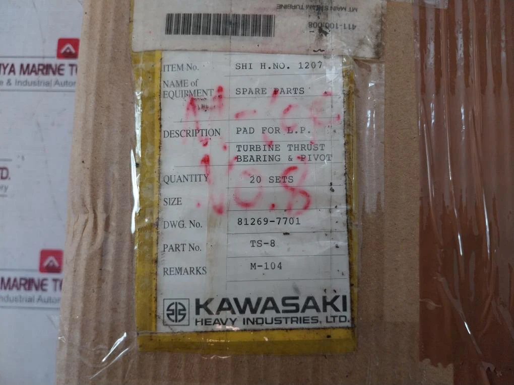 Set Of 10X Kawasaki Ts-8 Turbine Thrust Bearing Pad & Pivot– For L.P. Section - Image 8