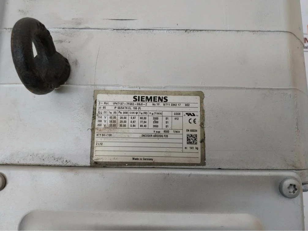 Siemens 1Ph7137-7Fg02-0Bj0-z Servo Motor 8000 1/Min - Image 5