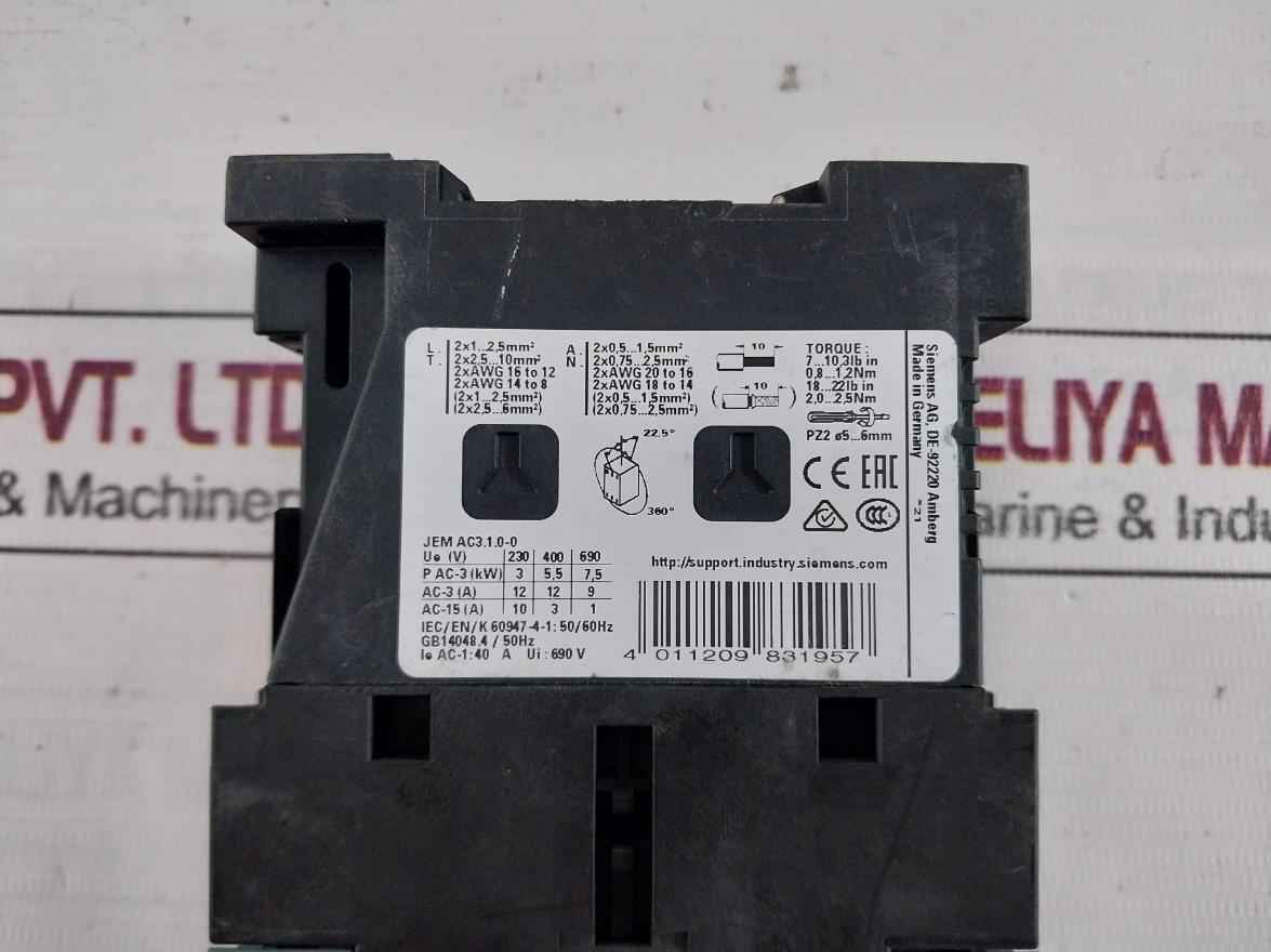 Siemens 3Rt2024-1Bb40 Contactor 24V Dc 35 A 600V Ac 690V - Image 8
