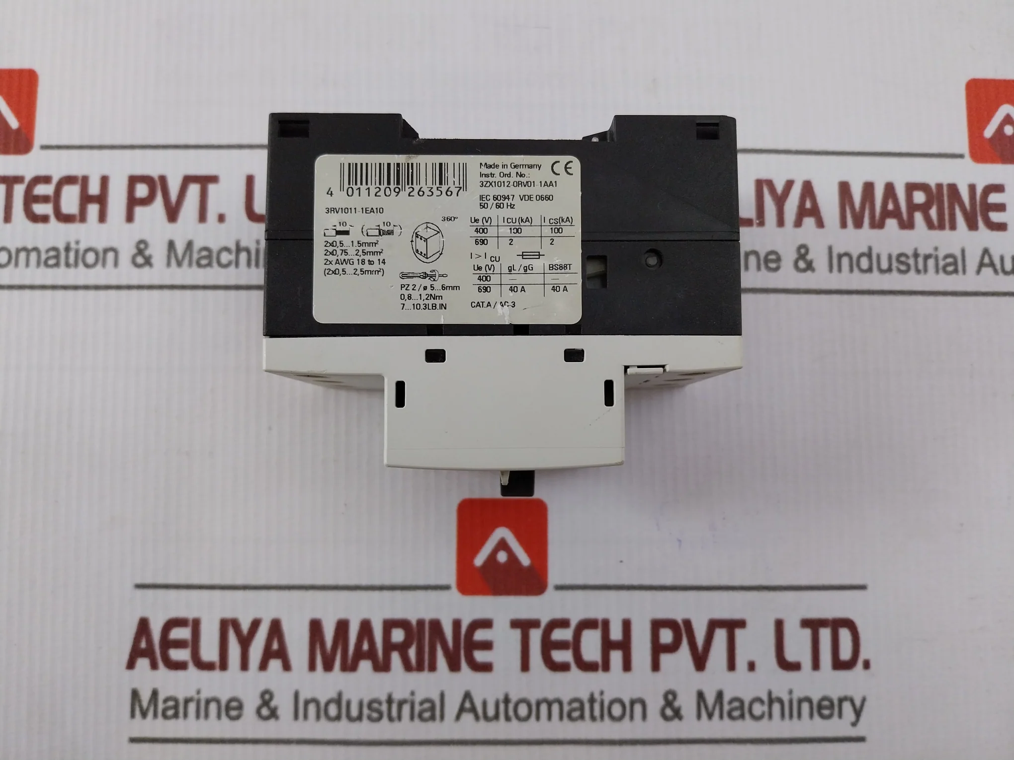 Siemens 3Rv1011-1Ea10 Circuit Breaker 50/60Hz - Image 5