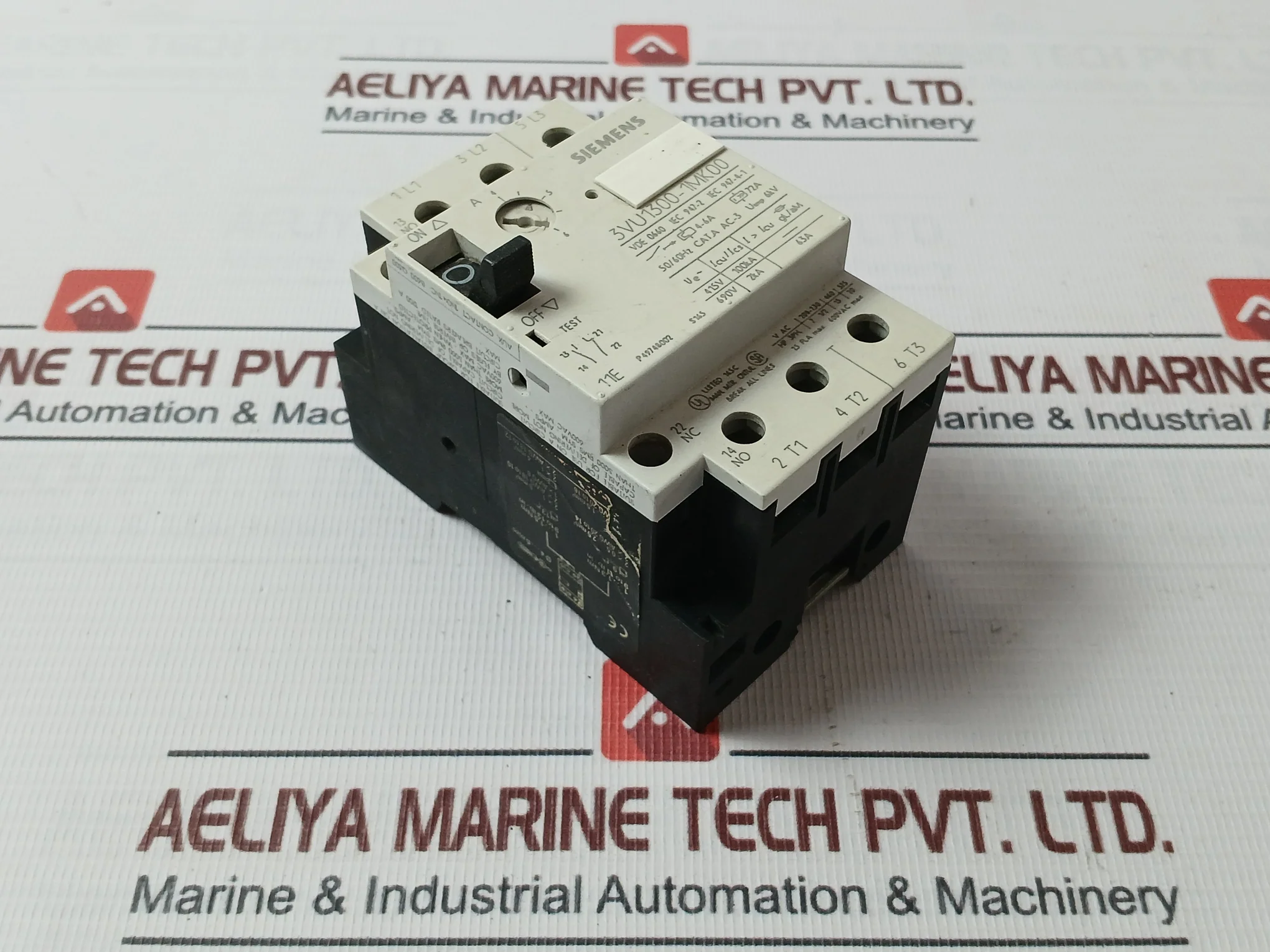 Siemens 3Vu1300-1Mk00 Circuit-breaker For Motor Protection 600Vac Max 4-6A - Image 2