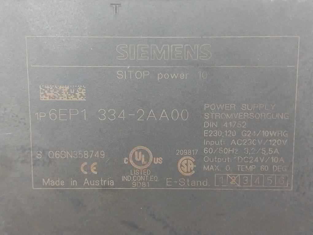 Siemens 6Ep1334-2Aa00 Sitop Power 10 Power Supply 24Vdc 10A 230/120Vac - Image 7