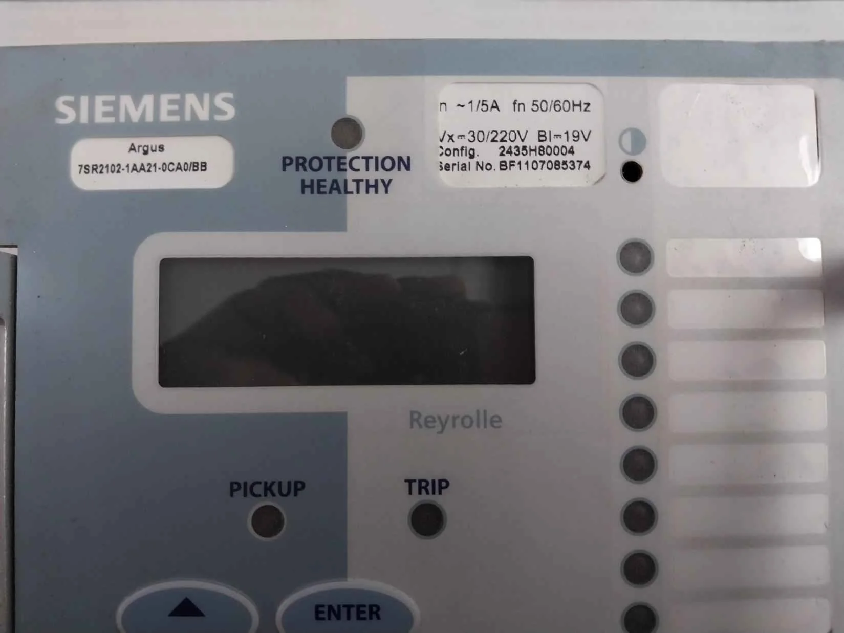 Siemens 7Sr2102-1Aa21-0Ca0/Bb Overcurrent Relay ~1/5A 30/220V 50/60Hz 94V-0 - Image 14