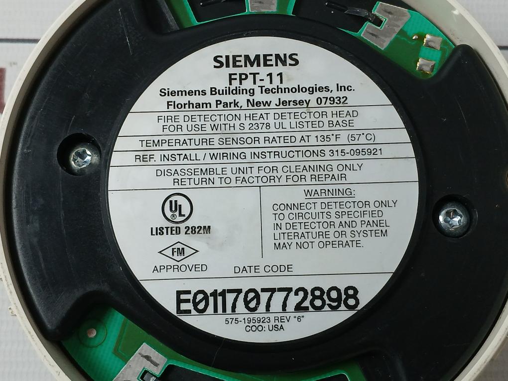 Siemens Fpt-11 Fire Detection Heat Detector Head Db-11 - Image 8