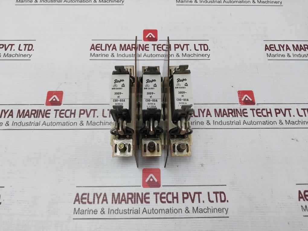 Siemens Gr00 3Nh4 030 Fuse Holder With Fuses Vde 0636/21 160A/600V Din 43620/1