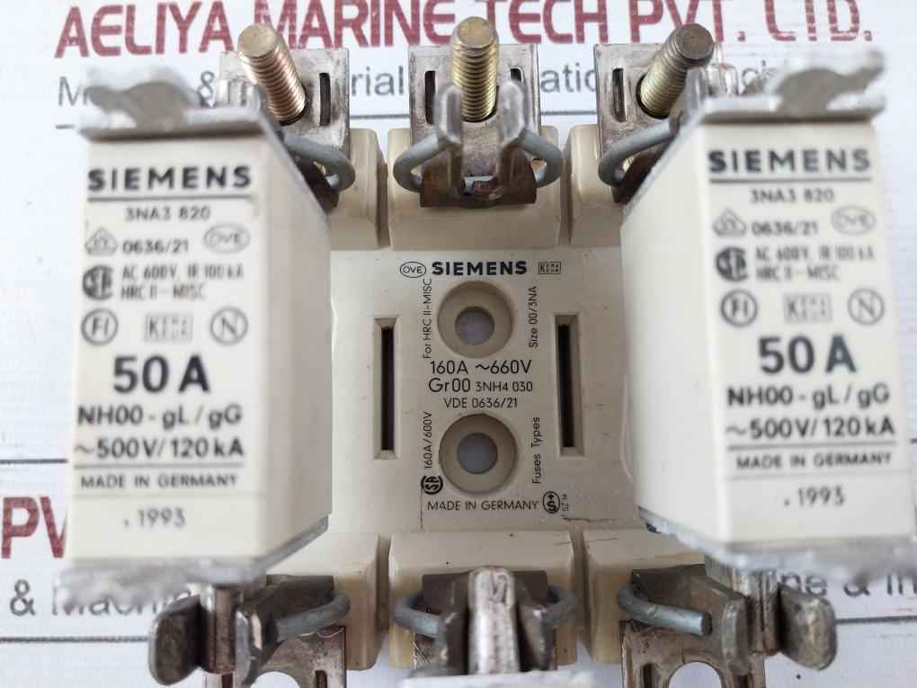 Siemens Gr00 3Nh4 030 Fuse With Base 160A/600V 50A Nh00-gl/Gg - Image 9