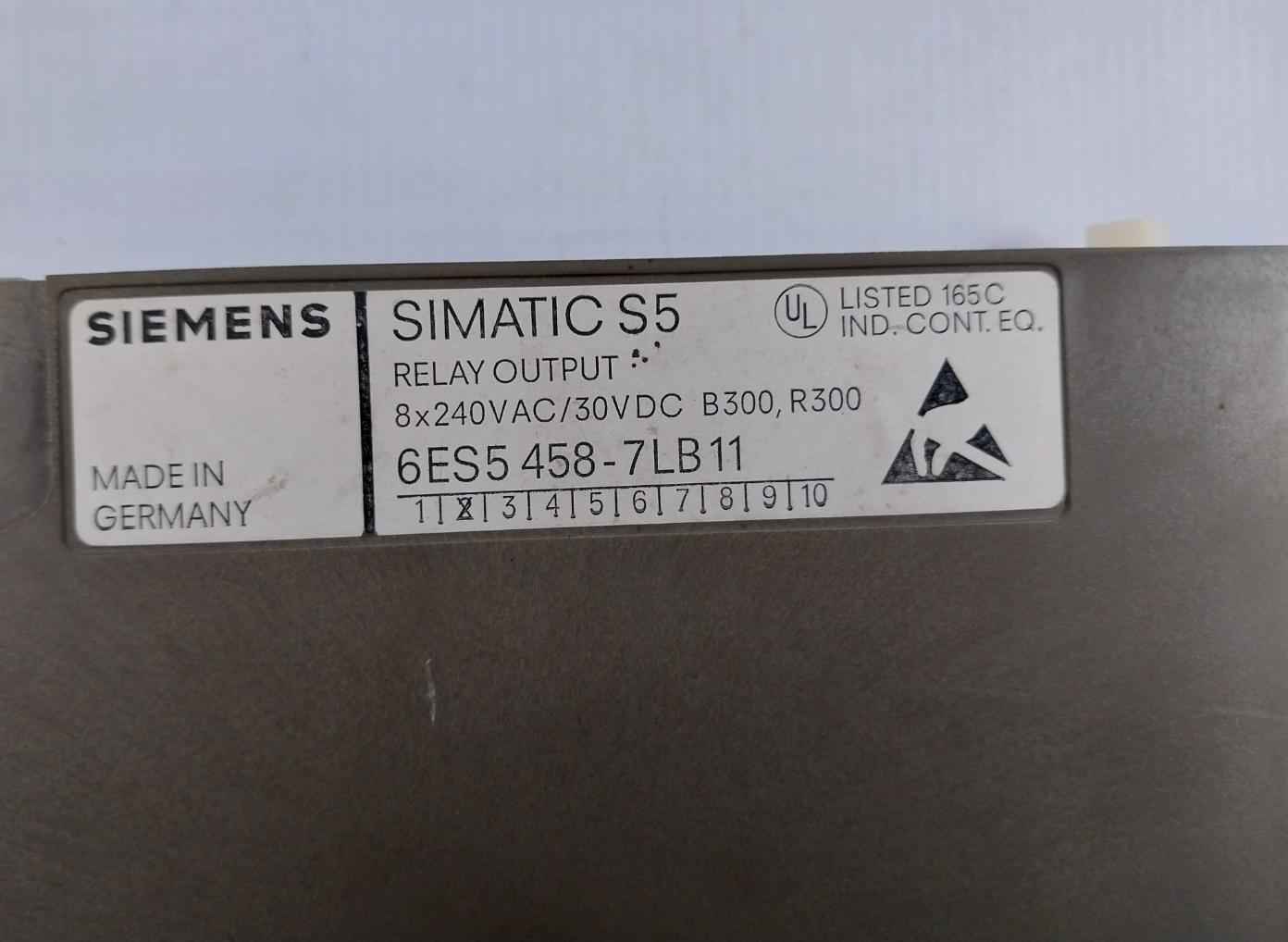 Siemens Simatic S5 6Es5 458-7Lb11 Relay Output Module 240V Ac 30V Dc - Image 7