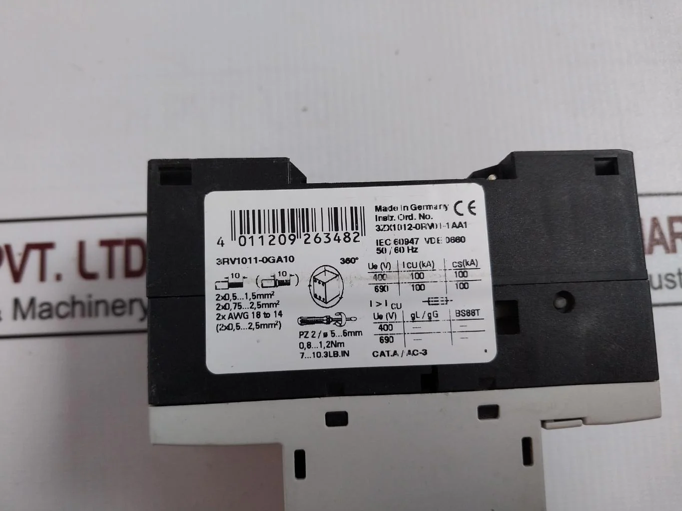 Siemens Sirius 3Rv1011-0Ga10 Motor Protection Circuit Breaker - Image 7