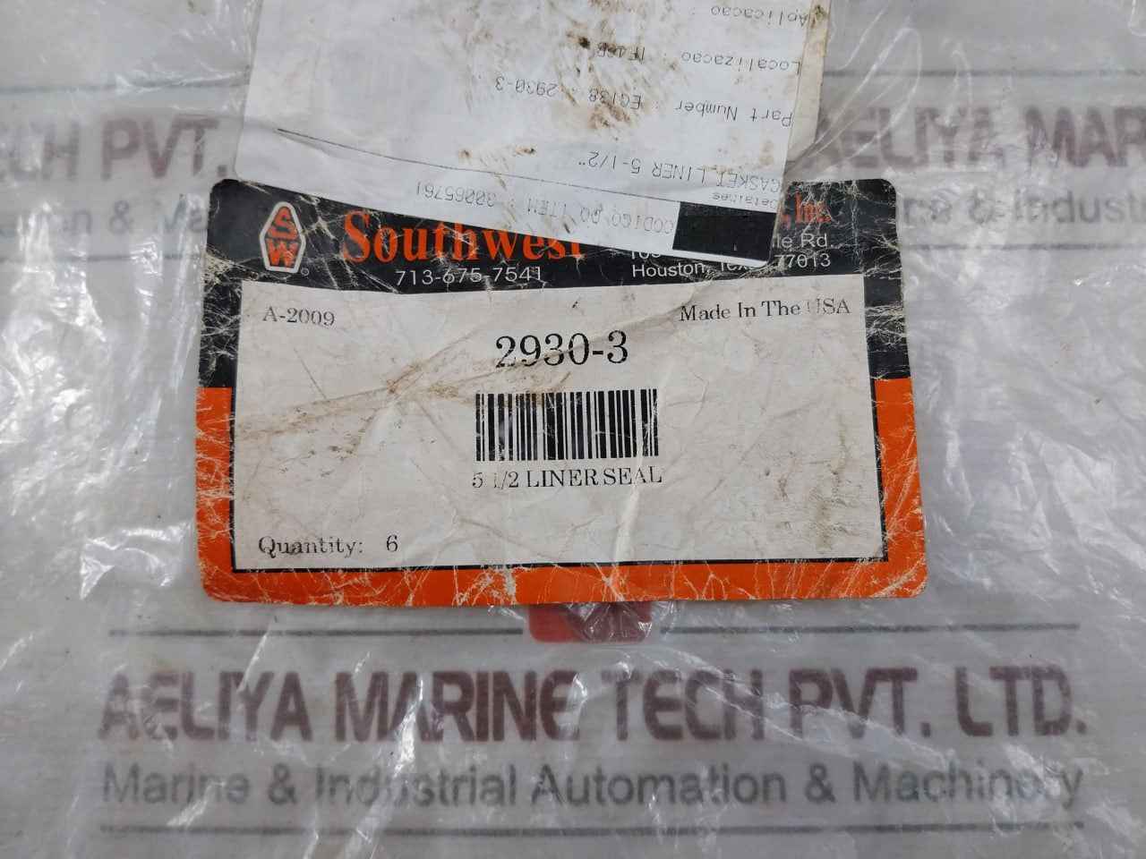 Southwest 2930-3 Gasket Liner Seal Ring 30065761 - Image 7