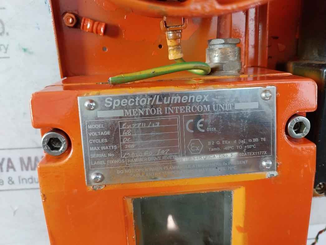 Spector/Lumenex Ex7711/13 Mentor Intercom Unit Hs-8Eexmn (T) 48V 24W Ip67 48Ma - Image 21