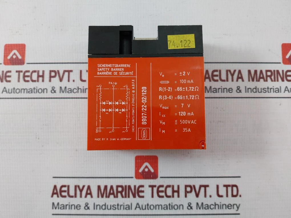 Stahl I3Ng5 Safety Barrier 120Ma 500Vac 22210 8907/22-02/120 35A - Image 7