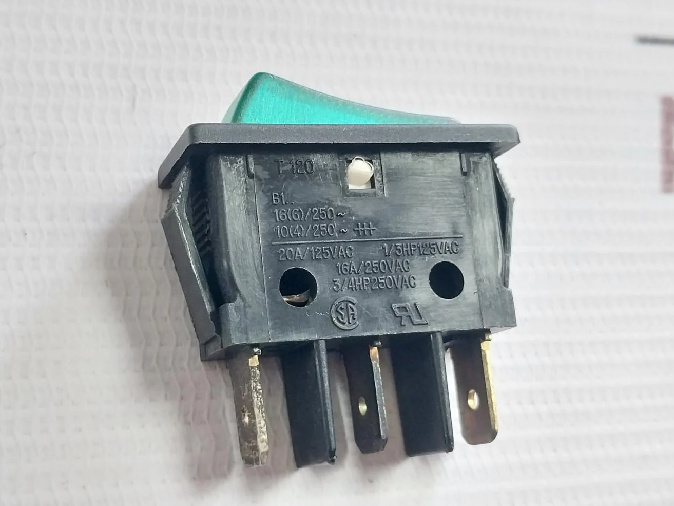 T 120 Coffee Machine Green Rocker Switch 321300-0001 - Image 7