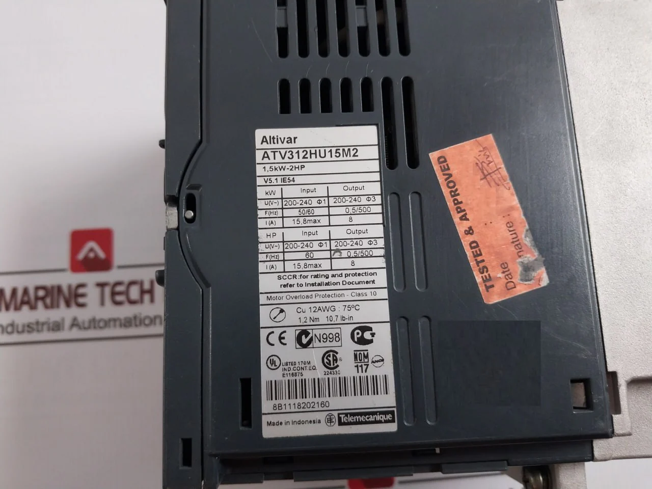 Telemecanique Atv312Hu15M2 Variable Speed Drive V5.1 Ie54 200-240V- 1,2Nm 10,7 Lb-in - Image 7