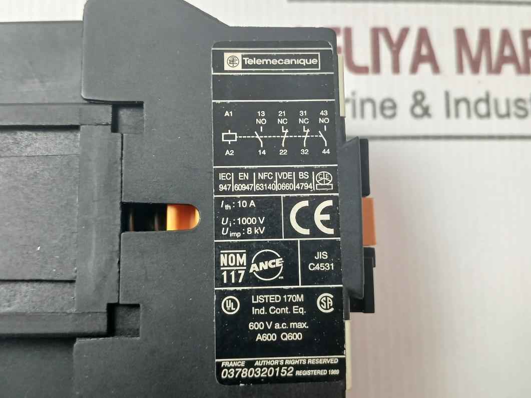 Telemecanique Ca2 Dn22 Control Relay 600Vac Max 10A 03780320152 - Image 10