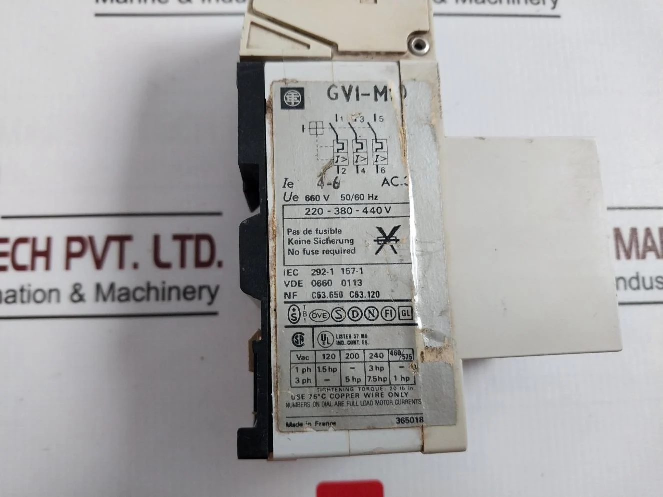 Telemecanique Gv1-m10 Motor Circuit Breaker 220-380-440 V - Image 8