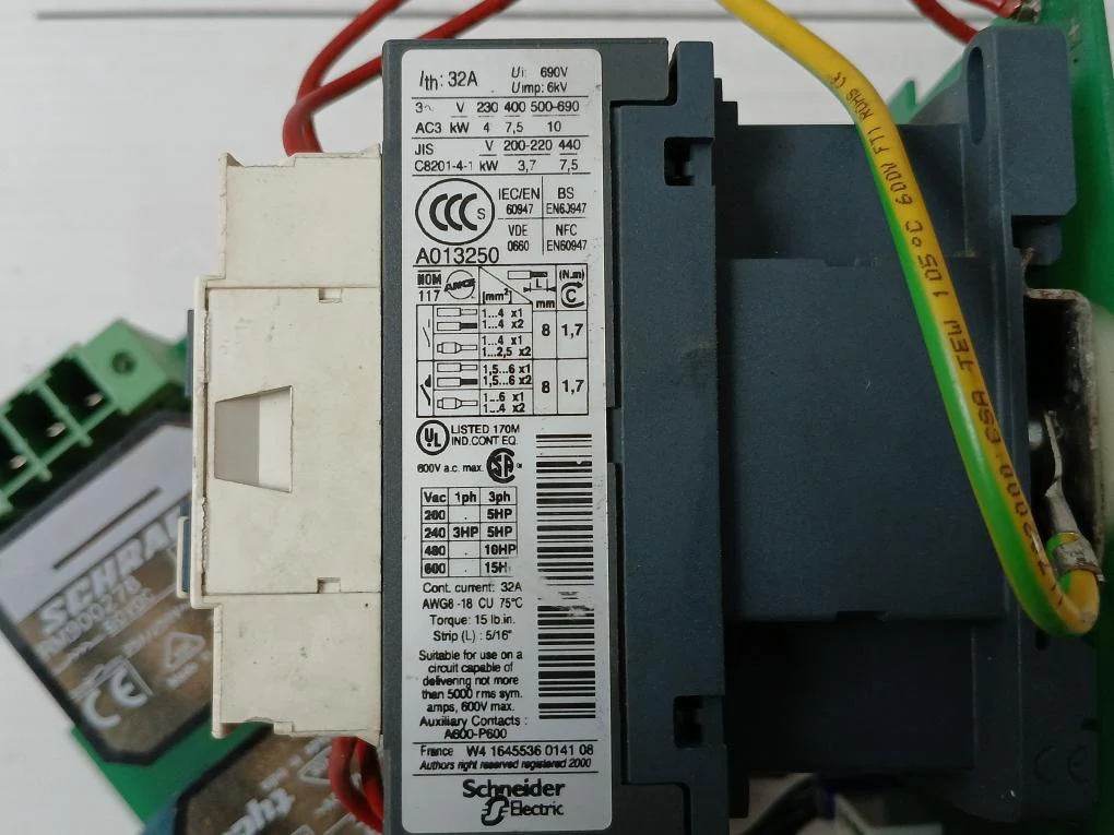 Telemecanique Lc1D18 Control Circuit Board Module Lad8N20, Gv2-le16 14A Rm900278 - Image 7