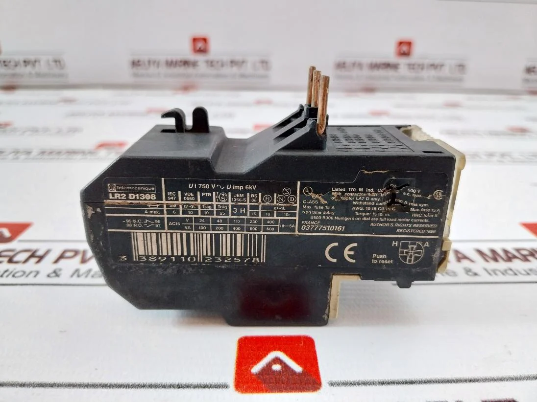 Telemecanique Lr2 D1308 Thermal Overload Relay 2.5-4A Uimp 6Kv - Image 8