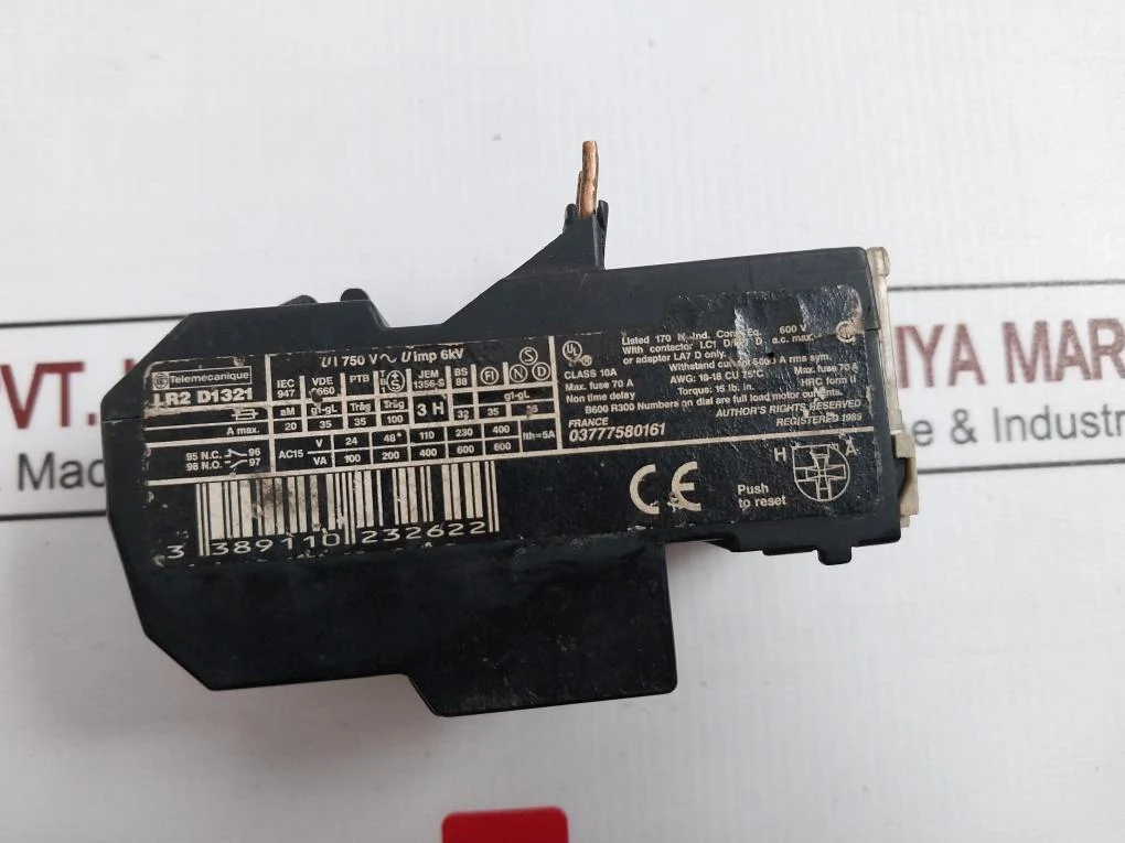 Telemecanique Lr2 D1321 Thermal Overload Relay 12-18A 750V 6Kv 5A - Image 7