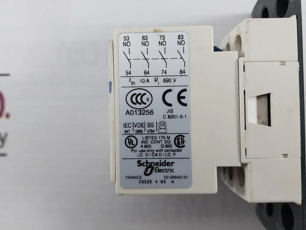 Telemecanique/Schneider Electric La1 Dn40 Auxiliary Contact Block 50A 600V Ac Ma - Image 9