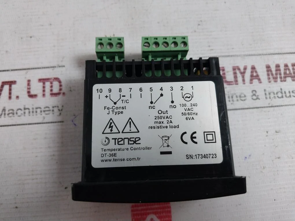 Tense Dt-36E Temperature Controller 100-240 Vac 50/60Hz 6Va 250Vac 2A - Image 3