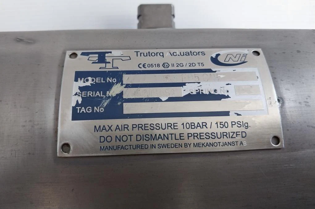 Trutorq Tda8F05Cni Pneumatic Actuator 10Bar/150Psig - Image 7