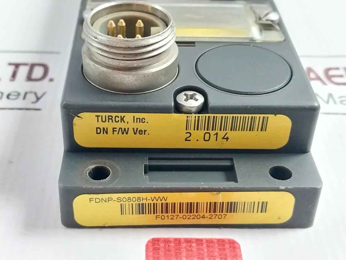 Turck Fdnp-s0808H-ww Devicenet Bus Stop 8 In 8 Out Station Module 11-26 Vdc - Image 9