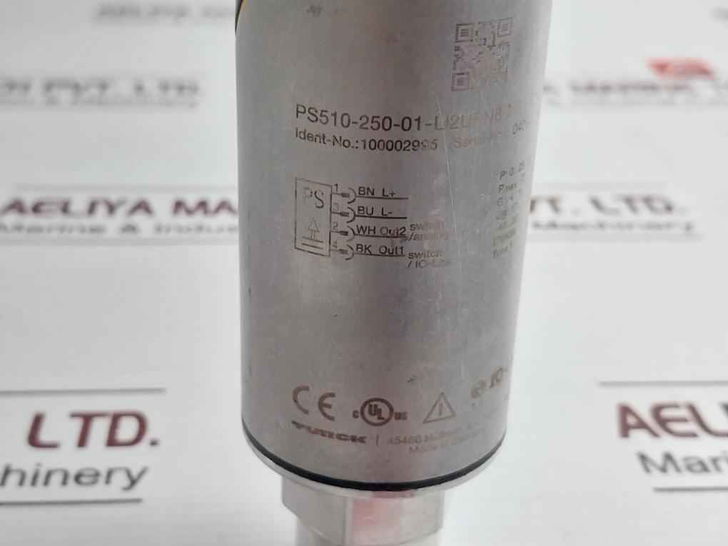 Turck Ps510-250-01-li2Upn8-h1141 Pressure Sensor 0-250Bar Ip6K6K 2124H 17-33Vdc - Image 7