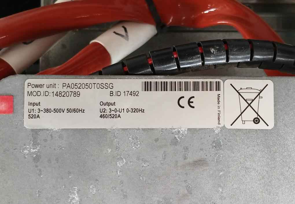 Vacon Pa052050T0Ssg Power Unit 14820789 380-500V 50/60 Hz 520A Pc00861C - Image 16