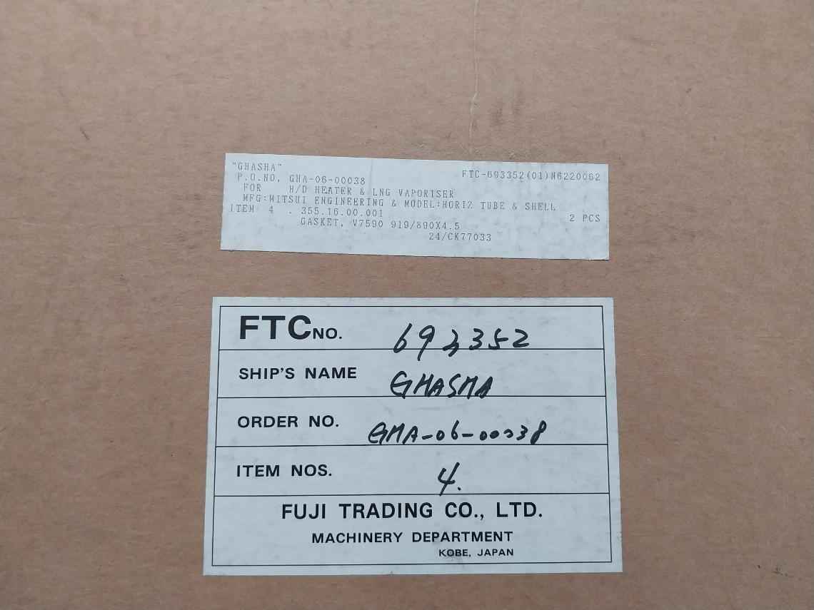 Valqua Gasket For H/D Heater & Lng Vaporiser Horiz Tube & Shell V7590 - Image 6