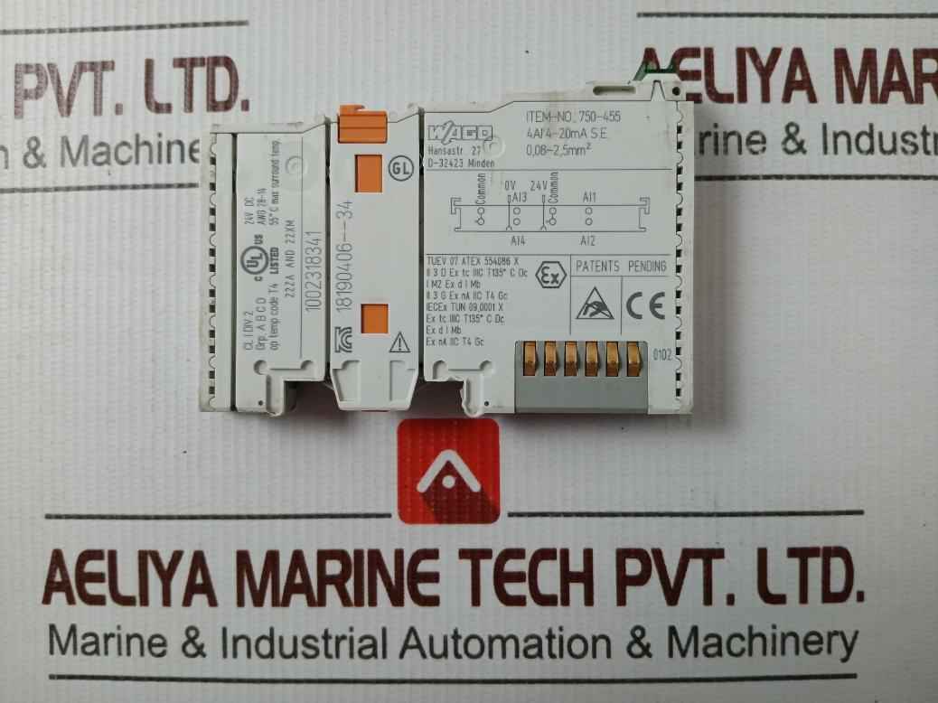 Wago 750-455 4-channel Analog Input Module 24V Dc-awg 28-14 - Image 5