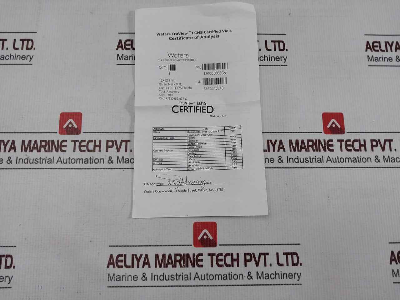 Waters 186005663cv Truview Lcms Certified Vial Box Us D453 837 S - Image 11