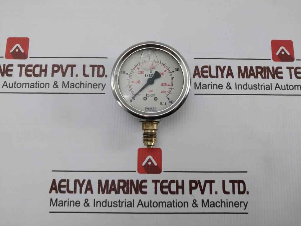 Wika En 837-1 Pressure Gauge 0-5600 Psi 0-400 Kg/Cm2 - Image 2