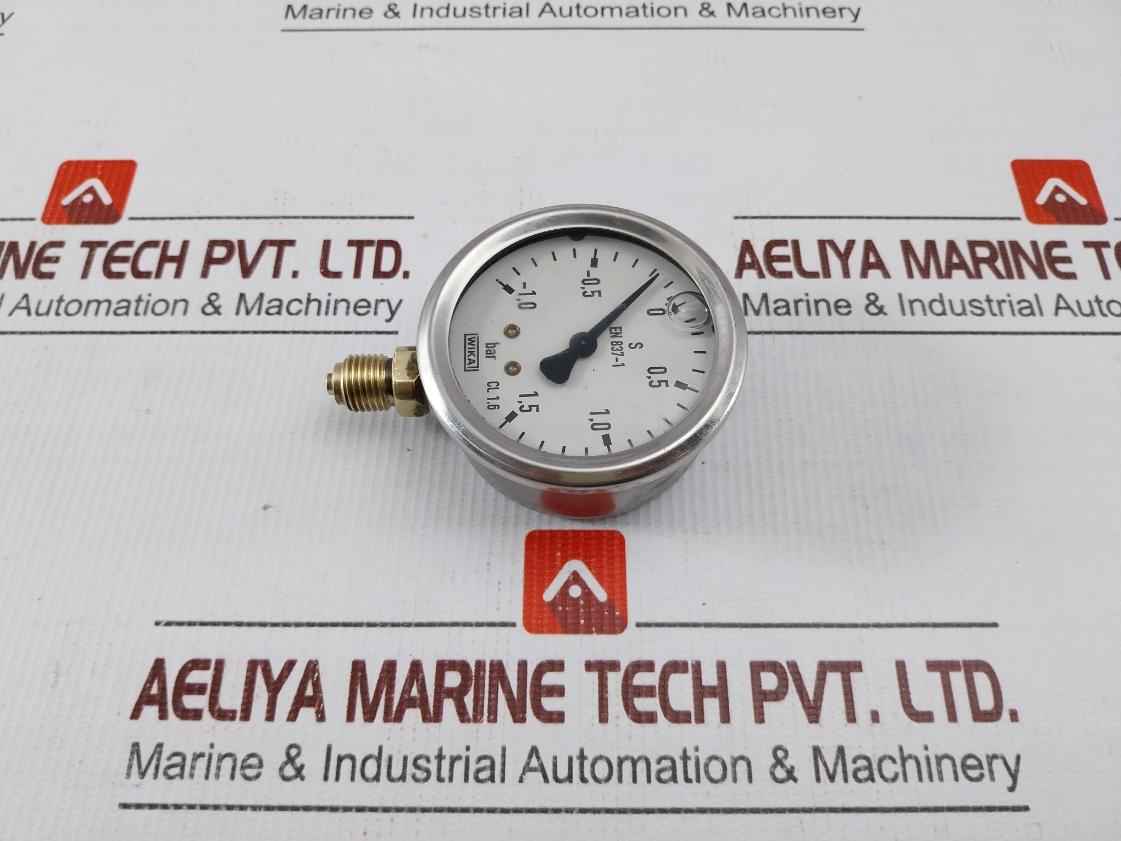Wika En 837-1 Pressure Gauge -1.0 To 1.5 Bar Cl 1.6 - Image 4