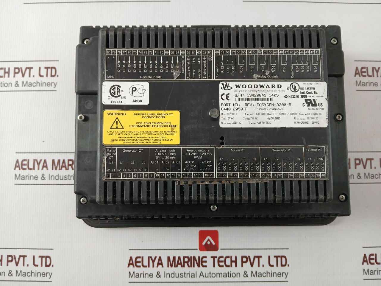 Woodward Easygen-3200-5/P1 Generator Controller Module Rev F (Not Working) - Image 5