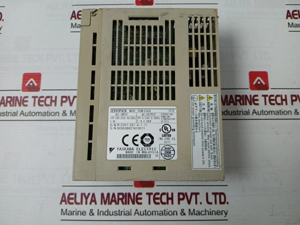 Yaskawa Electric Sgdm-02Ada Servopack 3Ph 0-230V 0-300Hz (Not Working) - Image 4