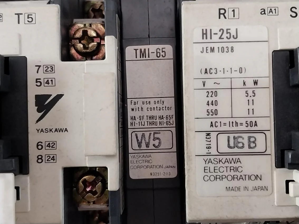 Yaskawa Hi-25J Definite Purpose Reversing Contactor Assembly Ac 600V Max - Image 10